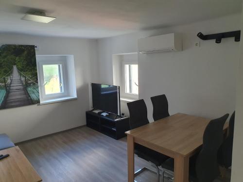 TV a/nebo společenská místnost v ubytování Apartment Ledince