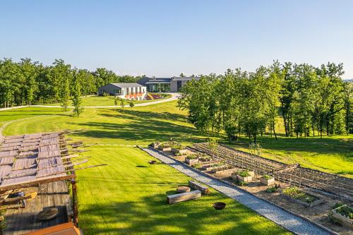 an aerial view of a garden with plants at Le Cattedrali Relais by Laqua Collection in Asti