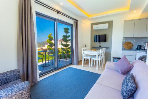 Dapur atau dapur kecil di Lobelya Suites