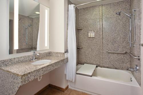y baño con lavabo, bañera y ducha. en Holiday Inn Express Augusta North, an IHG Hotel, en Augusta