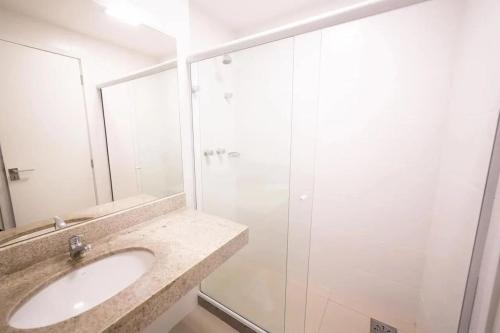 Koupelna v ubytování Flat 218 completo com localização privilegiada