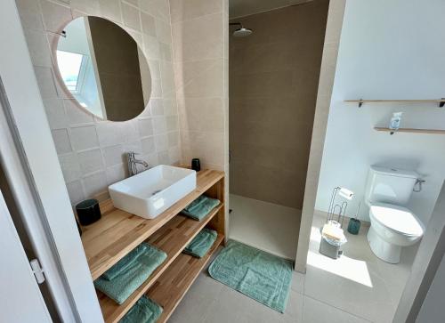 Koupelna v ubytování Ile aux Moines