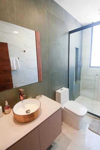 Koupelna v ubytování Departamentos Smart Design