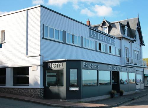 a hotel on the side of a street at Les Fregates in Veulettes-sur-Mer