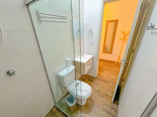 Koupelna v ubytování Edificio Barros - Suítes Exclusivas