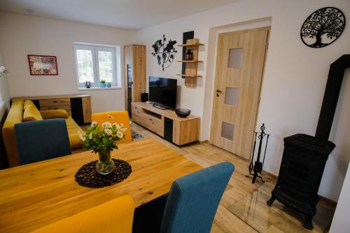 TV a/nebo společenská místnost v ubytování APARTMÁN ZLATÝ DUB