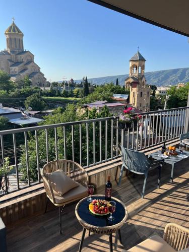 Ein Balkon oder eine Terrasse in der Unterkunft Hotel Livin