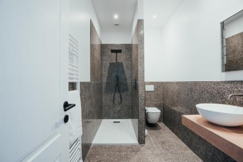 Koupelna v ubytování Hotel Casino Elite