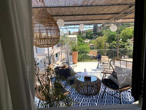 Balcone o terrazza di Villa Aspros - traditionell, ruhig und strandnah