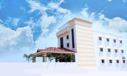 a rendering of the front of the dust devil hotel at Hotel Dusk and Dawn in Rāmeswaram