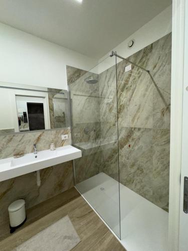 Koupelna v ubytování Hotel Franz