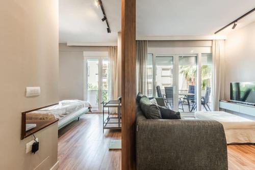 Χώρος καθιστικού στο Luxury Seaview Apartment