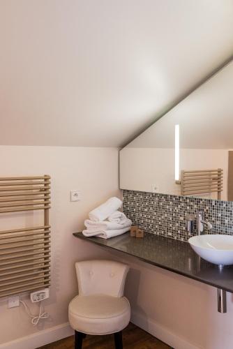 Koupelna v ubytování Hotel Saint Julien