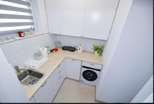 Η κουζίνα ή μικρή κουζίνα στο Dom z jacuzzi & tarasem całoroczny do 10 osób DOM NA PROMOWEJ - LAS, Zator
