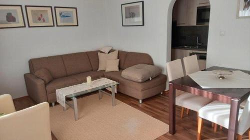 Ein Sitzbereich in der Unterkunft Fischerhof Appartements