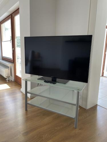 Traumhafte 4 Zi Wohnung Am Meerにあるテレビまたはエンターテインメントセンター
