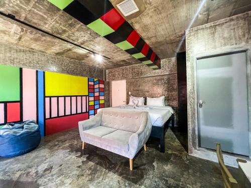 Ένα ή περισσότερα κρεβάτια σε δωμάτιο στο D522 Hostel at Kiener Hills - Near Cebu Airport