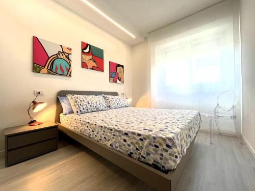 Giường trong phòng chung tại Appartamento La Baita Case Sondrio Centro - Affitti Brevi Italia