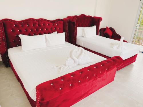 Katil atau katil-katil dalam bilik di Chill Out Apartment Koh Samui