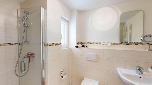 Koupelna v ubytování Änne's Hus