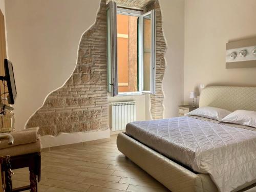 Katil atau katil-katil dalam bilik di B&B trastevere il vicolo
