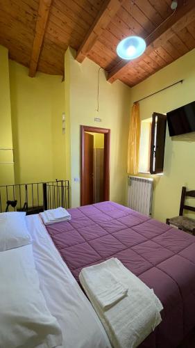 Ένα ή περισσότερα κρεβάτια σε δωμάτιο στο da sciuri case vacanza barisciano