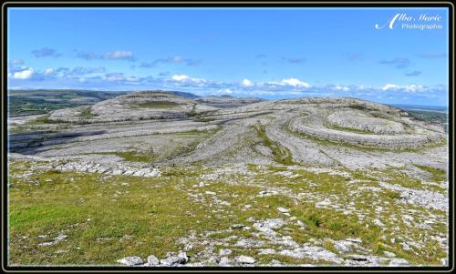 a dirt hill with grass and rocks on it at Roadside Cottage The Burren Kilfenora County Clare in Kilfenora