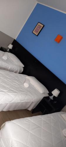 Cama o camas de una habitación en Hotel Aniene