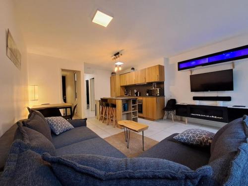 Μια τηλεόραση ή/και κέντρο ψυχαγωγίας στο Au coin des Thermes - Draps en option