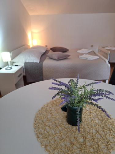 Katil atau katil-katil dalam bilik di Apartments Kozjan
