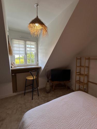 Ένα ή περισσότερα κρεβάτια σε δωμάτιο στο Lady Jule Chambres d hôtes & spa