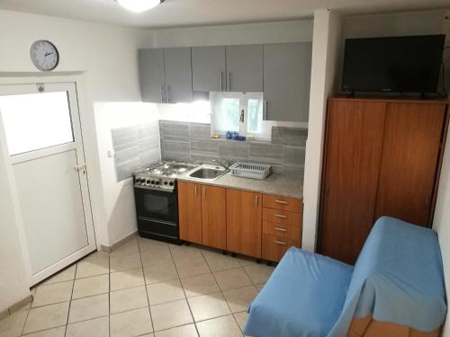 Kuchyň nebo kuchyňský kout v ubytování Studio apartman BETA - Silba