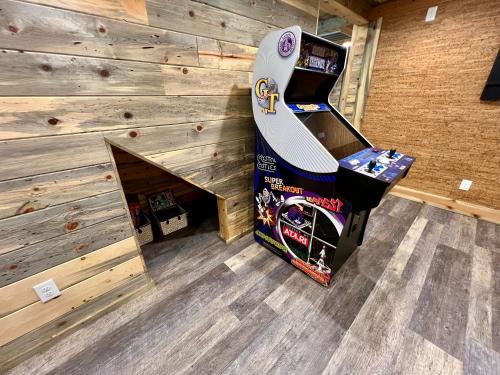a room with a snowboard ramp in a building at Experience luxury at Smoky Mountain Hideaway, just 5 miles from downtown Gatlinburg in Gatlinburg
