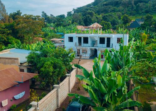 an aerial view of a house in a village at Fly Africa Village in Arusha