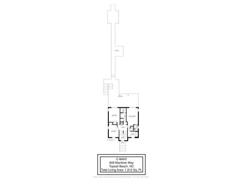a plan of the first floor of a house at C-Maid in Surf City
