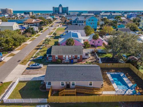 Bygningen som feriehuset ligger i