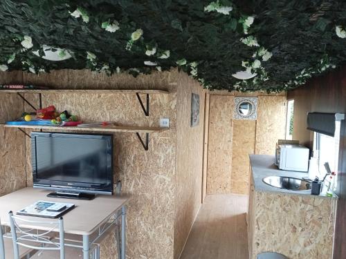 Et tv og/eller underholdning på 6 Headwards Glamping Retreat