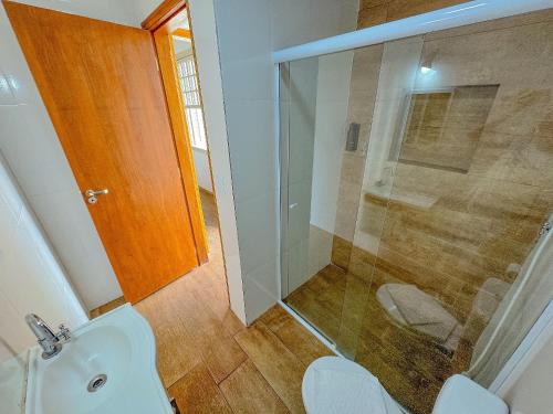 Koupelna v ubytování Edificio Barros - Suítes Exclusivas