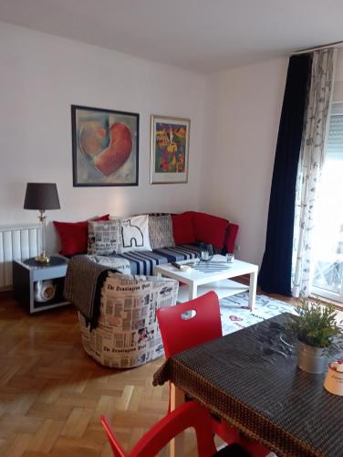 Posezení v ubytování Gold Apartments