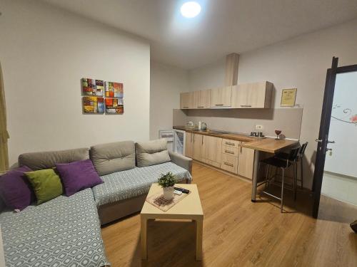 Kuchyň nebo kuchyňský kout v ubytování Apartments LOTUS