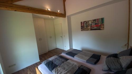 Postel nebo postele na pokoji v ubytování Ferienwohnung Scheierlweg