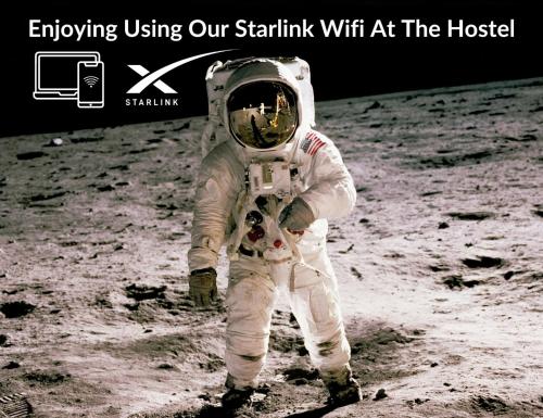 an image of an astronaut standing on the moon at ITH Sayulita Amazing Surf Hostel in Sayulita