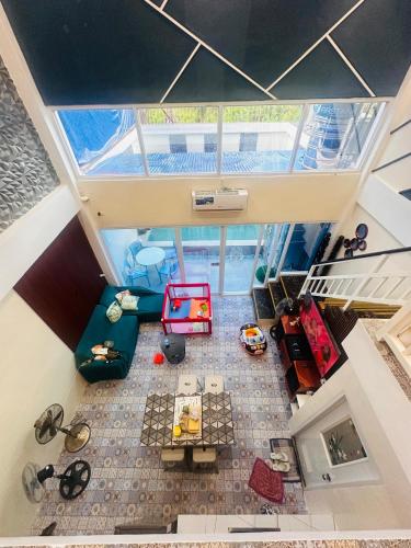 an overhead view of a living room in a house at Casita ni Raphaella in Tacloban