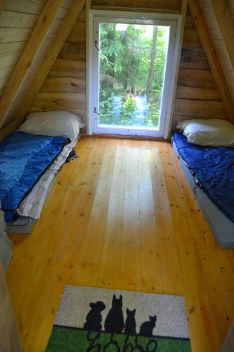 Postel nebo postele na pokoji v ubytování Korjuse Moor