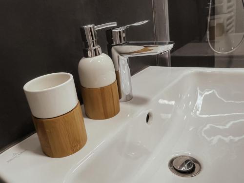 Koupelna v ubytování Apartmány Javorná