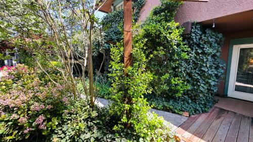 a house with a wall of plants and flowers at Lantern Light Inn - Romantic Getaway in Sedona