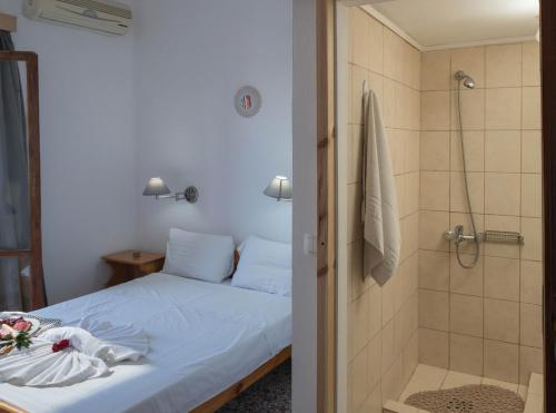 Koupelna v ubytování Minoa sea rooms