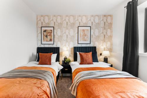 Katil atau katil-katil dalam bilik di Stylish Two-Bedroom Flat in Norwich