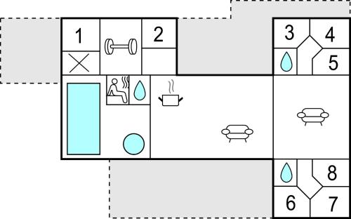 a block diagram of a block diagram of a house at Amazing Home In Vejby With Kitchen in Vejby