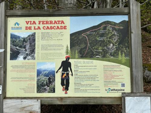a sign on the side of a mountain at Chalet La Morte in La Morte